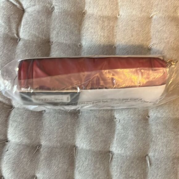 Badgley Mischka vegan leather brick red small pleaded Crossbody NWT - Picture 13 of 13